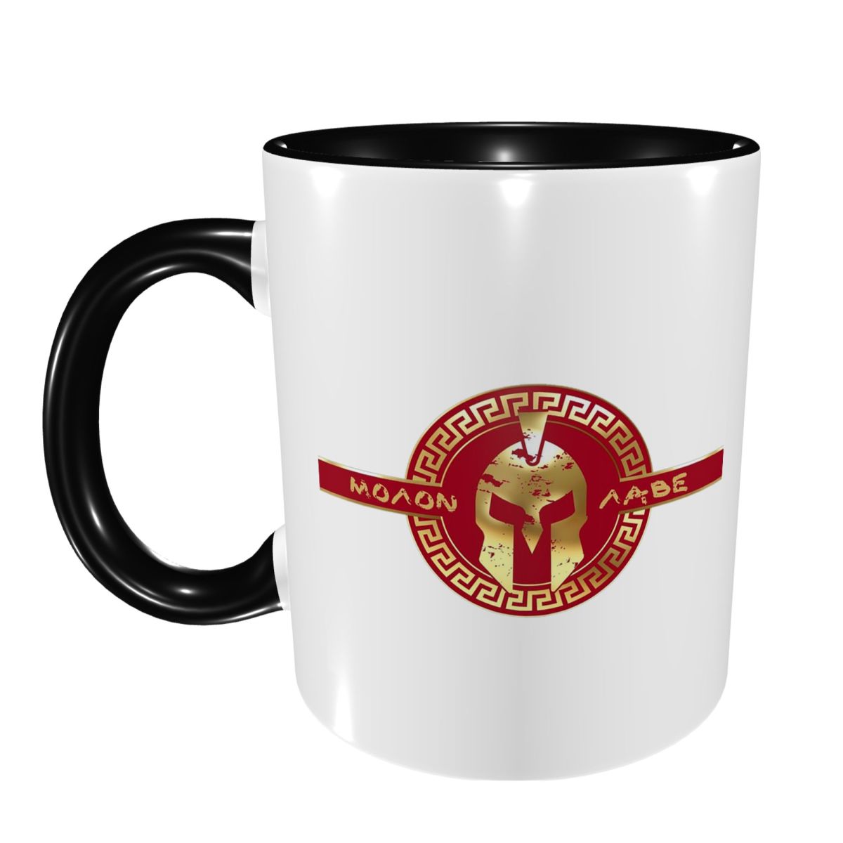 Coffee Tea Name - كوب سيراميك مضحك بشعار خوذة محارب