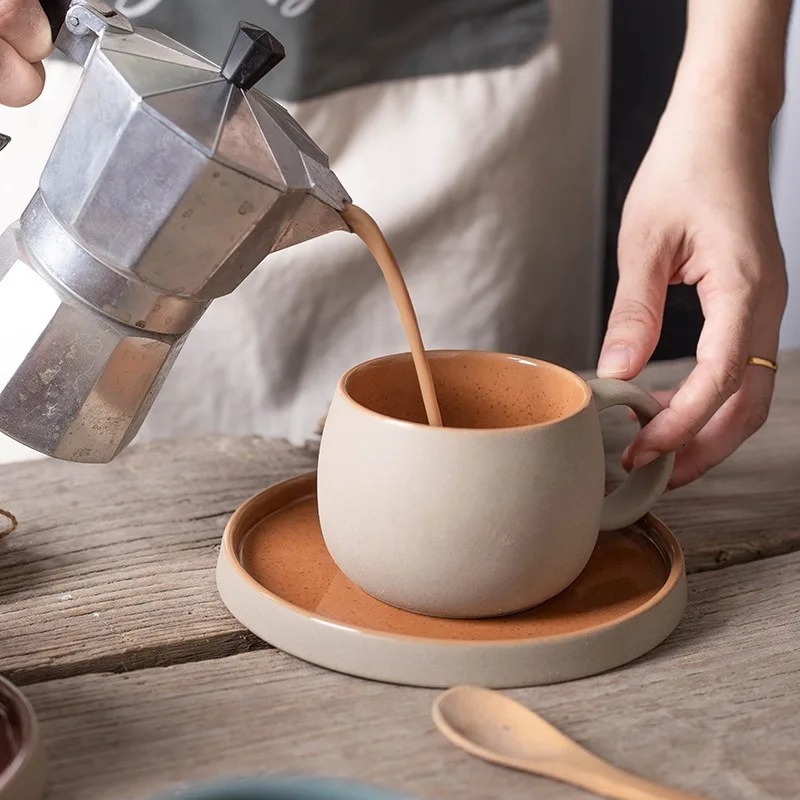 Xbloom Coffee Tea - طقم فناجين قهوة من السيراميك على
