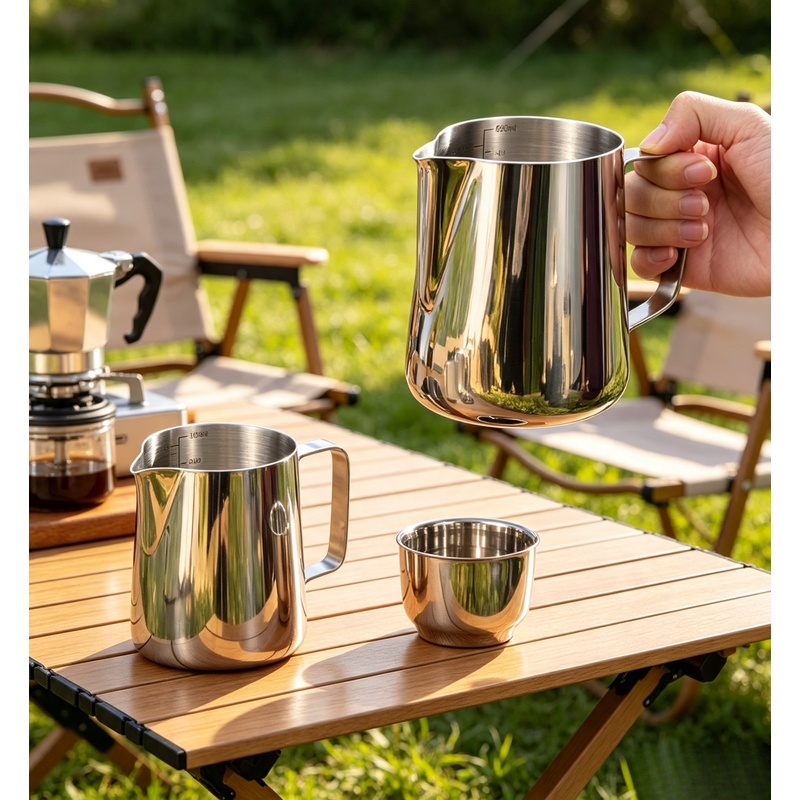 إبريق رغوة الحليب من الفولاذ ا - مراجعة Barista Milk Jug وسعره