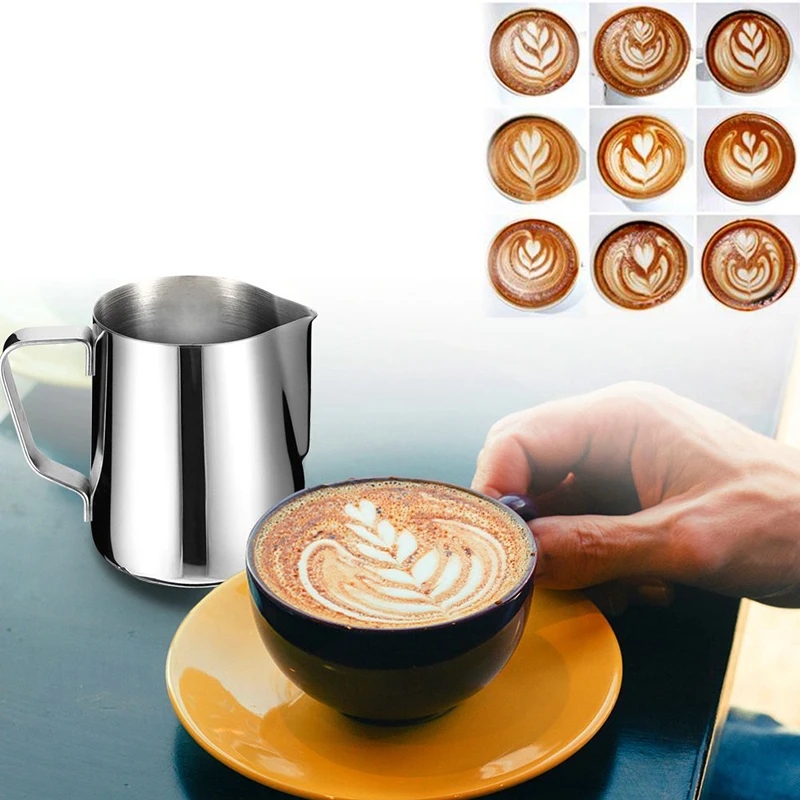 القهوة الحليب مزبد إبريق الفول - مراجعة Barista Milk Jug وسعره